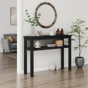 Tiburon KD Console Table with Shelf, Alto Black 