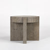 Sonoma Solid Wood Round End Table in Distressed Gray