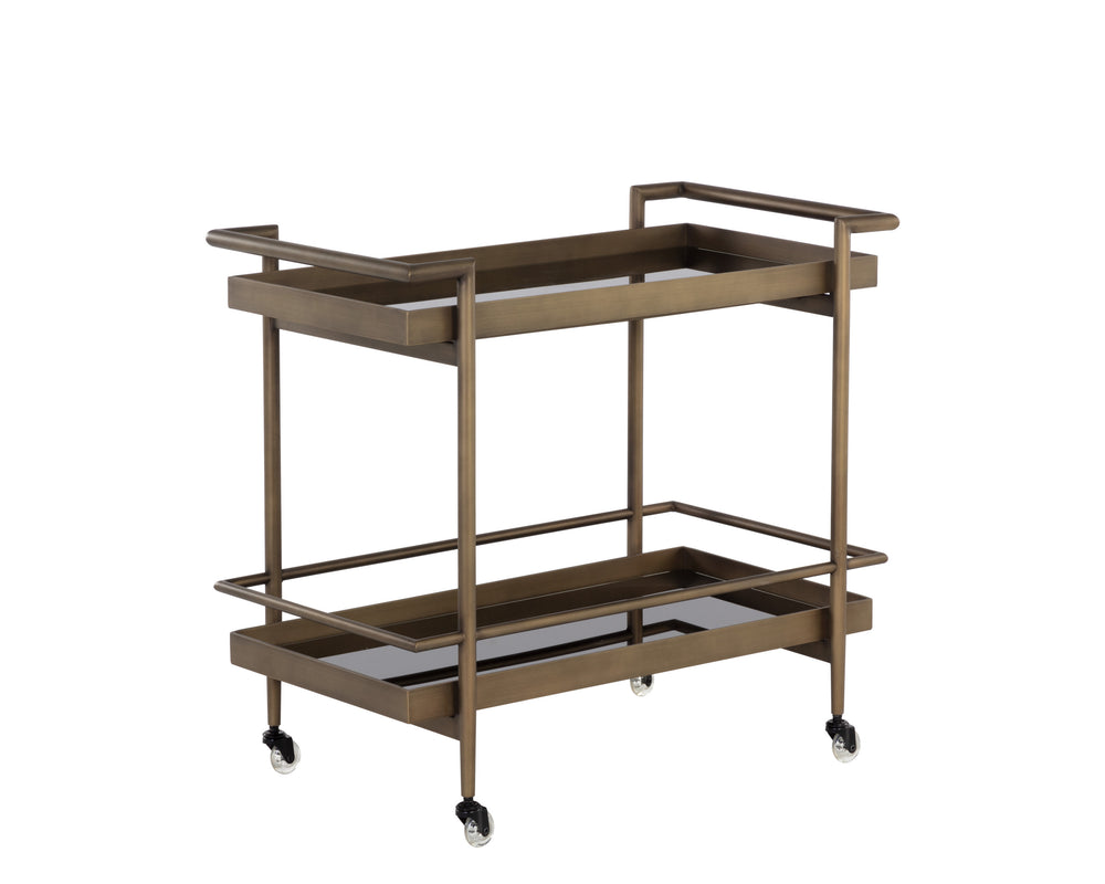 LIVINGSTON BAR CART - ANTIQUE BRASS