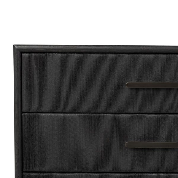 Rosenell 6 Drawer Dresser - Black Paper Cord