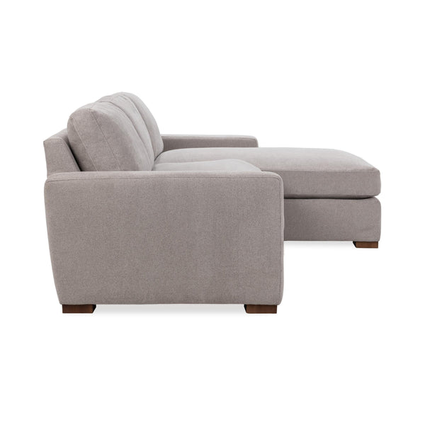 Coburn Right Chaise Sofa in Elite-Gray Upholstery