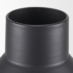 Tosca Tall Matte Black Metal Vase