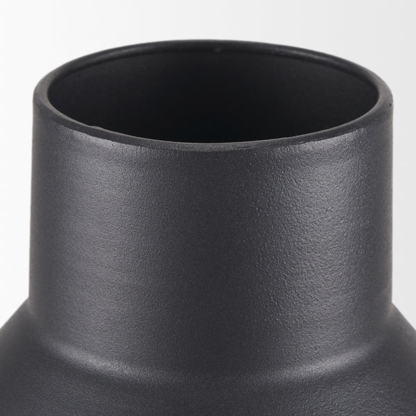 Tosca Tall Matte Black Metal Vase