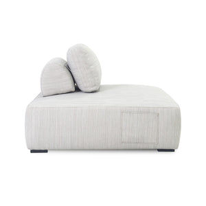 Nico Outdoor Lounge Chair in Light Gray with Aluminum Frame