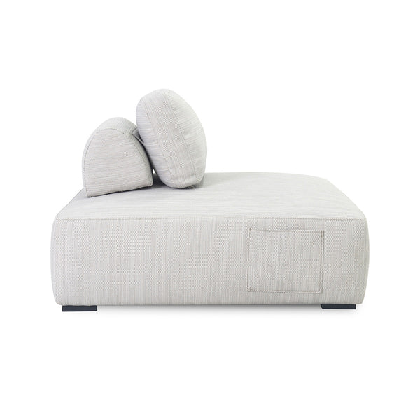 Nico Outdoor Lounge Chair in Light Gray with Aluminum Frame