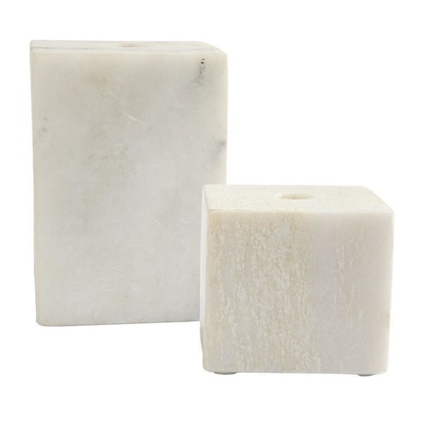 Marble Block Taper Candle Holder