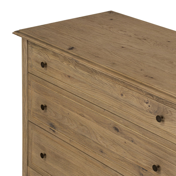 Maggie 6 Drawer Dresser - Aged Smoked Oak Resawn