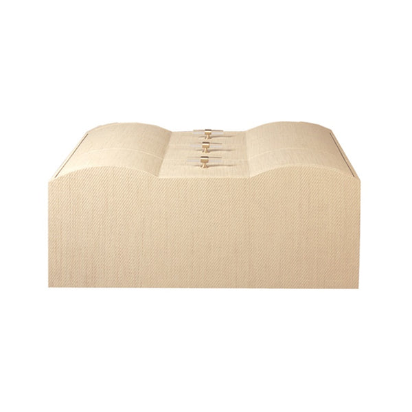 THREE DRAWER CHEST IN NATURAL GRASSCLOTH