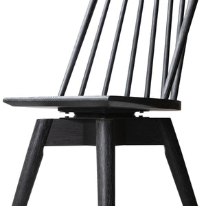 Lewis Swivel Counter Stool in Black Oak