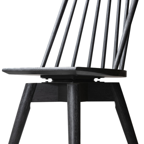 Lewis Swivel Counter Stool in Black Oak
