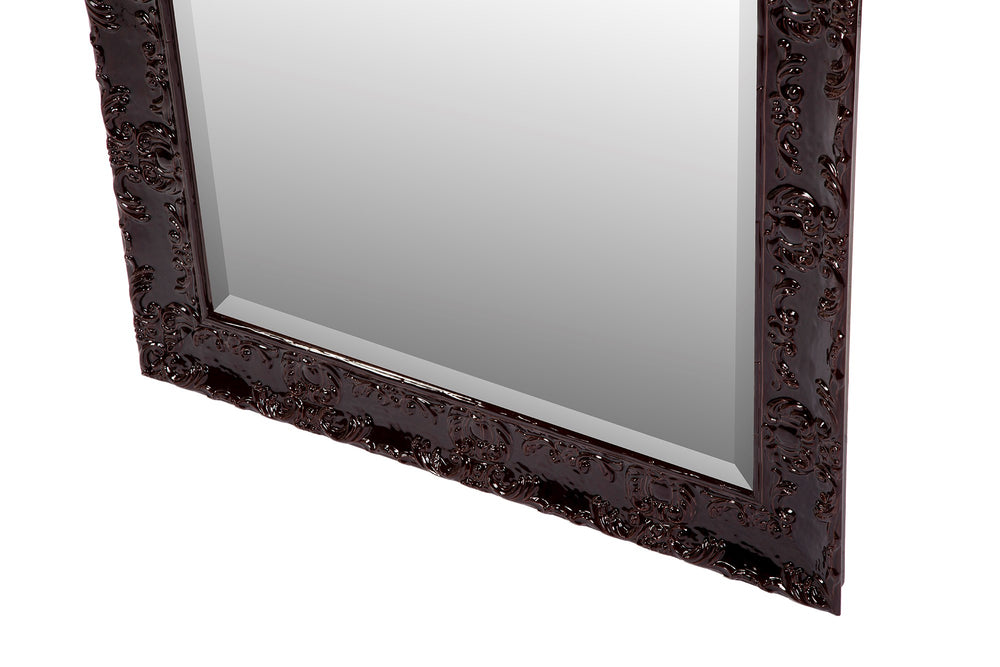 Lacquered 3.5" Chocolate frame Mirror