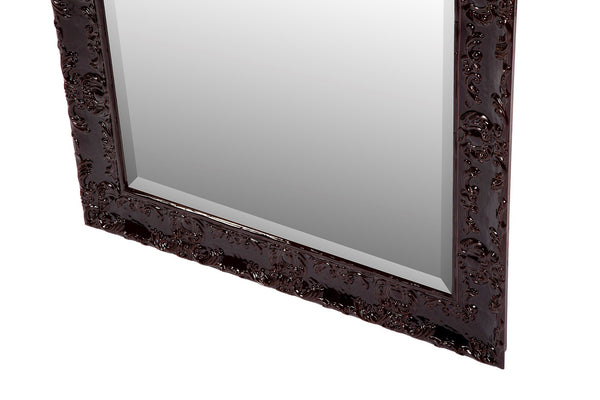 Lacquered 3.5" Chocolate frame Mirror