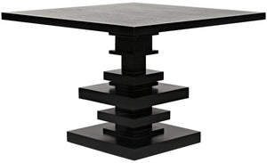 Corum Square Table, Hand Rubbed Black