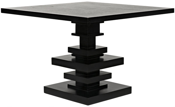 Corum Square Table, Hand Rubbed Black