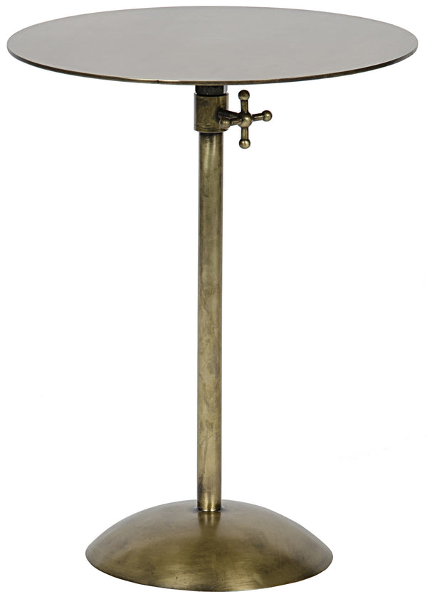 Felix Side Table, Metal with Brass Finish