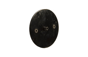Gem Wall Slice in Brass Setting, Green Emerald
