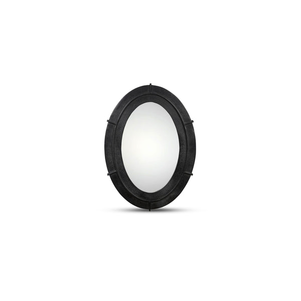 Moe's Antoni Oval Mirror in Black Iron
