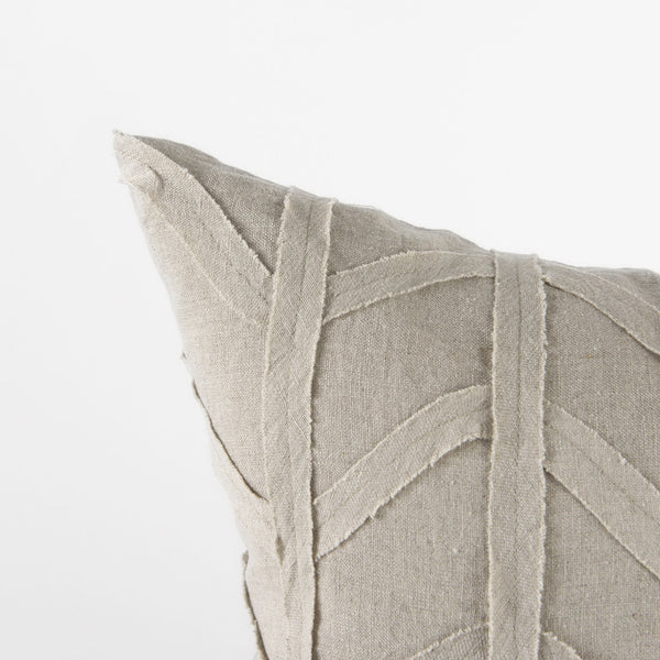 Ivivva 20L x 20W Beige Fabric Textured Decorative Pillow Cover