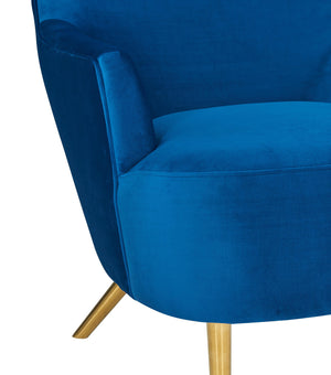 Julia Navy Wingback Chair