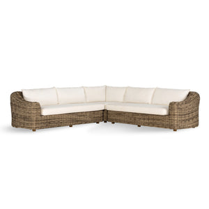 Messina Outdoor 3Pc Sectional - Venao Ivory