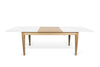 niche dining table in pure white / oak