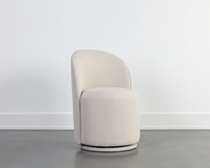 CAVOLI SWIVEL DINING CHAIR - EFFIE LINEN