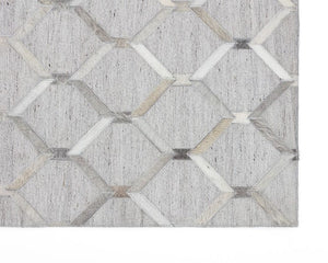 Bordeaux Hand-made Rug - Ivory / Grey - 9' X 12'