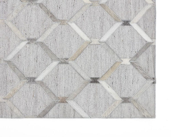 Bordeaux Hand-made Rug - Ivory / Grey - 9' X 12'