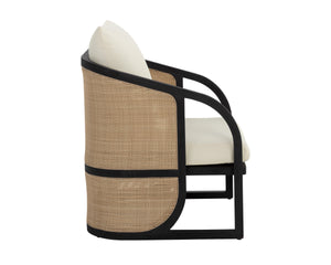 PALERMO LOUNGE CHAIR - CHARCOAL - STINSON CREAM