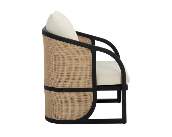 PALERMO LOUNGE CHAIR - CHARCOAL - STINSON CREAM