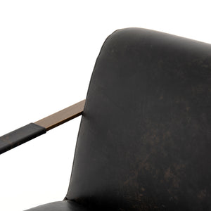 Jules Leather Chair-Rialto Ebony