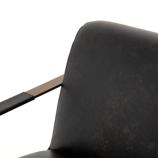 Jules Leather Chair-Rialto Ebony