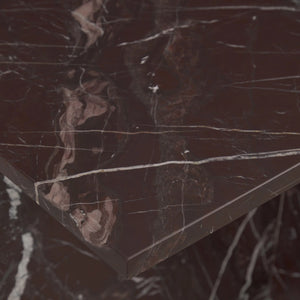Bexly Marble Square End Table - Merlot