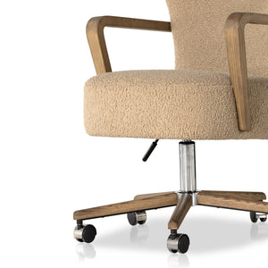 Melrose Desk Chair In Sheepskin Camel