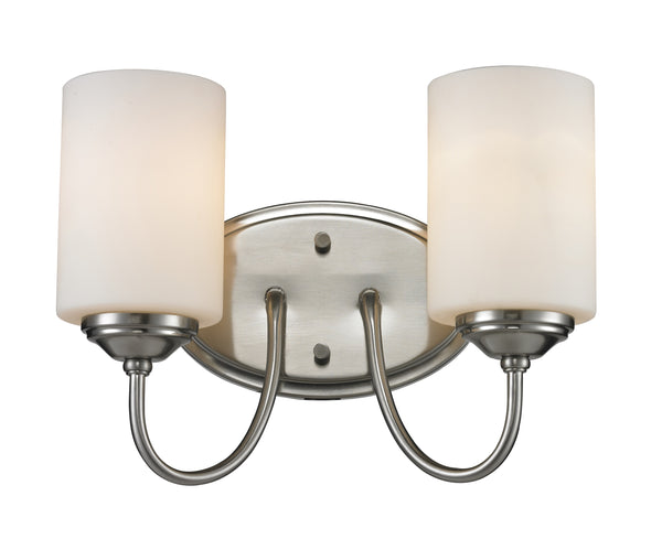 Cardinal 2 Light Vanity  in Brushed Nickel Finish