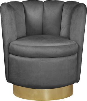 Anita Accent Chair In Grey Velvet