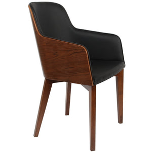 Hudson Arm Plywood/Wb In Black Leather