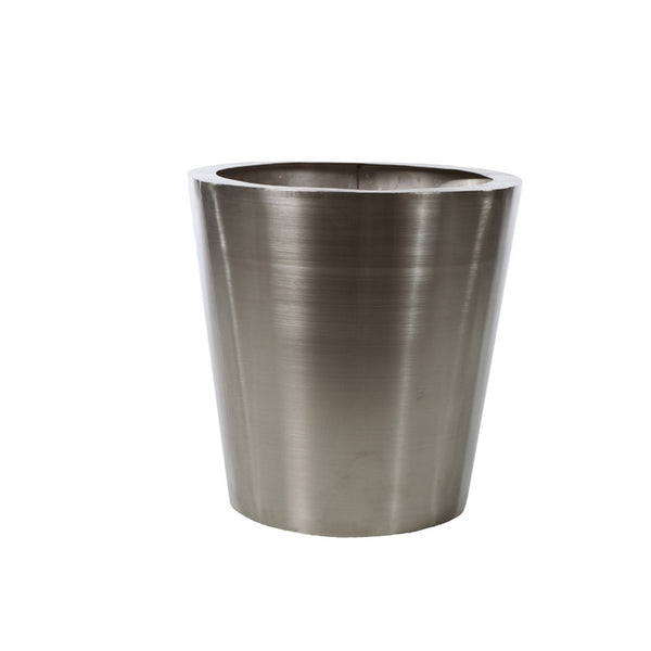 Stainless Steel Flared Planter, 22"H