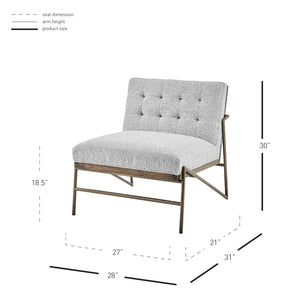 Marlow Fabric Accent Chair In Cardiff Gray