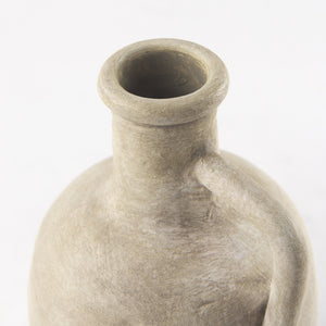 Zenni  5.3L x 5.3W x 9.3H Warm Beige Ceramic Vase