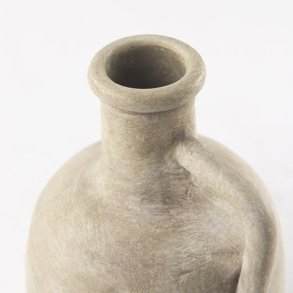 Zenni  5.3L x 5.3W x 9.3H Warm Beige Ceramic Vase