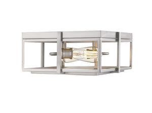 Halcyon 2 Light Flush Mount in Brushed Nickel Finish