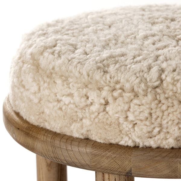 Saldino Stool - Beige Shearling