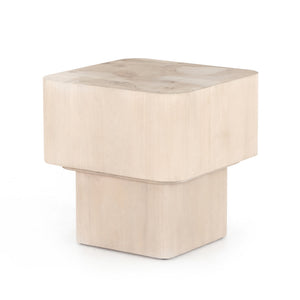Blanco End Table In Bleached Burl