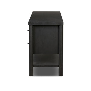 Roark Media Console - Ebony Oak Veneer