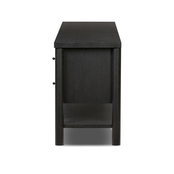 Roark Media Console - Ebony Oak Veneer