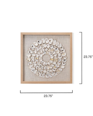 Maldives Framed Wall Art, White Abalone Shells