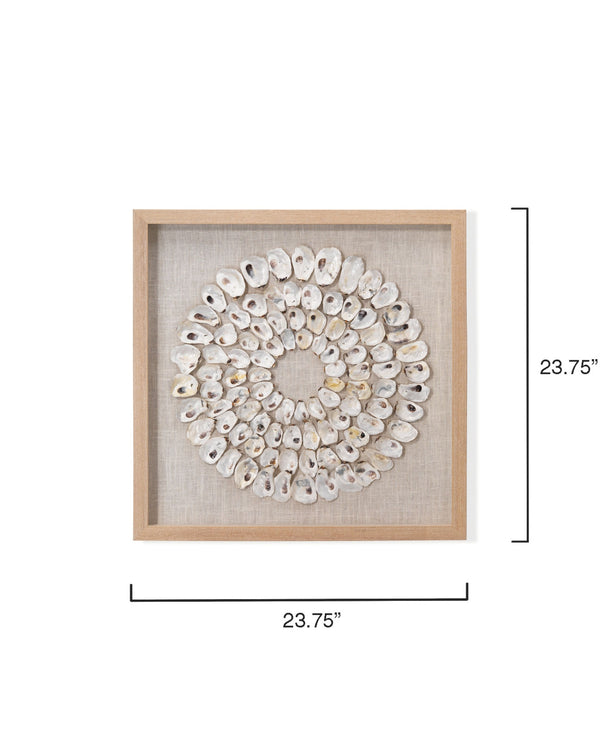 Maldives Framed Wall Art, White Abalone Shells