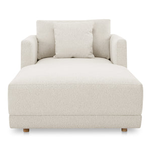 Moe's Bryn Collection Chaise in Oyster Beige