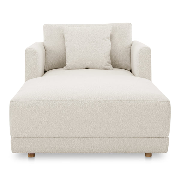 Moe's Bryn Collection Chaise in Oyster Beige